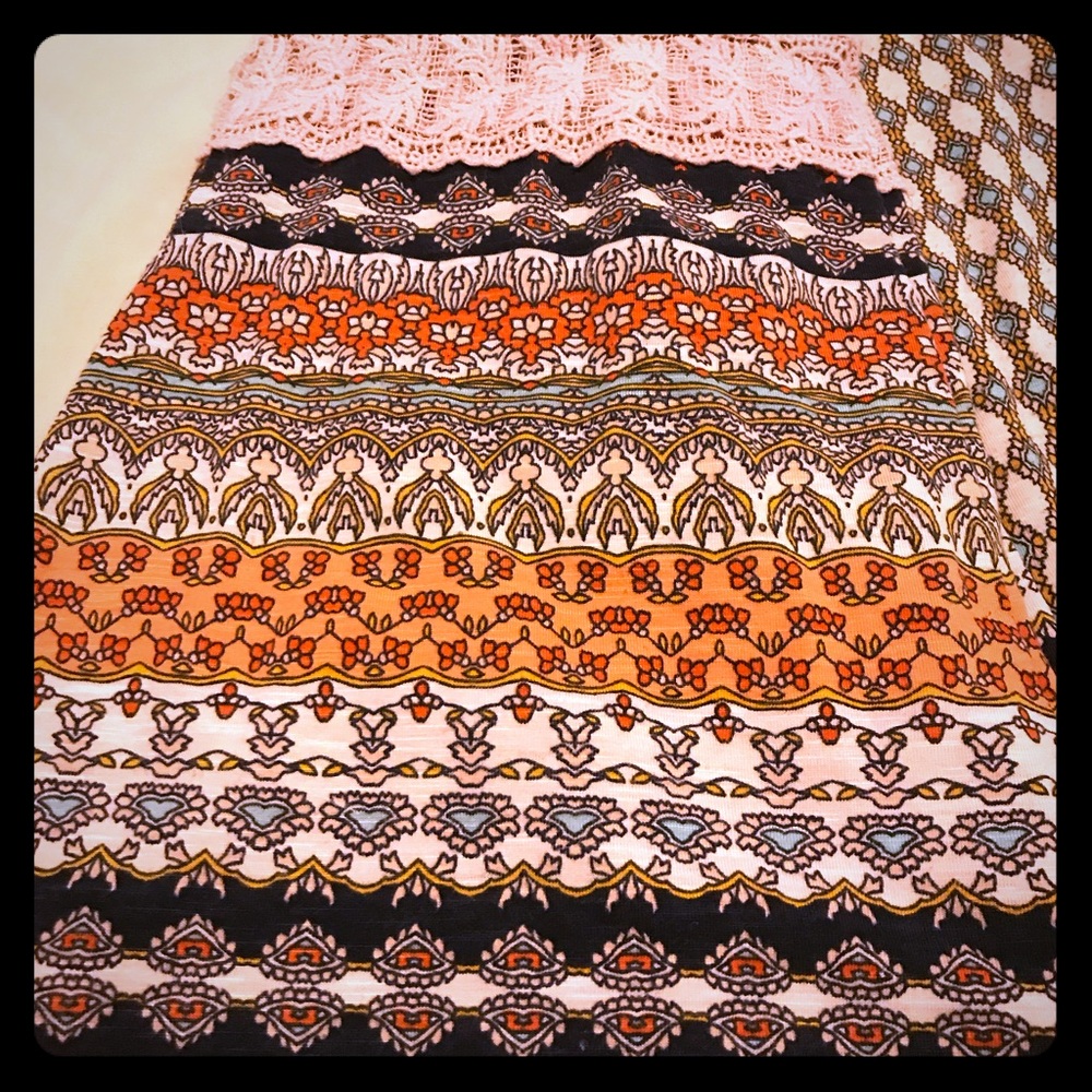 Printed rayon bell bottom pants